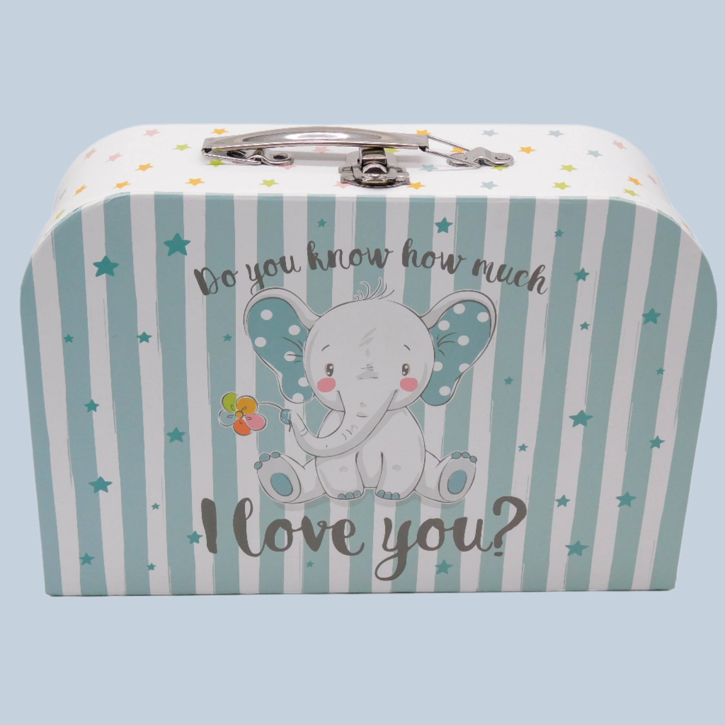 Elephant-themed Keepsake Box in Blue