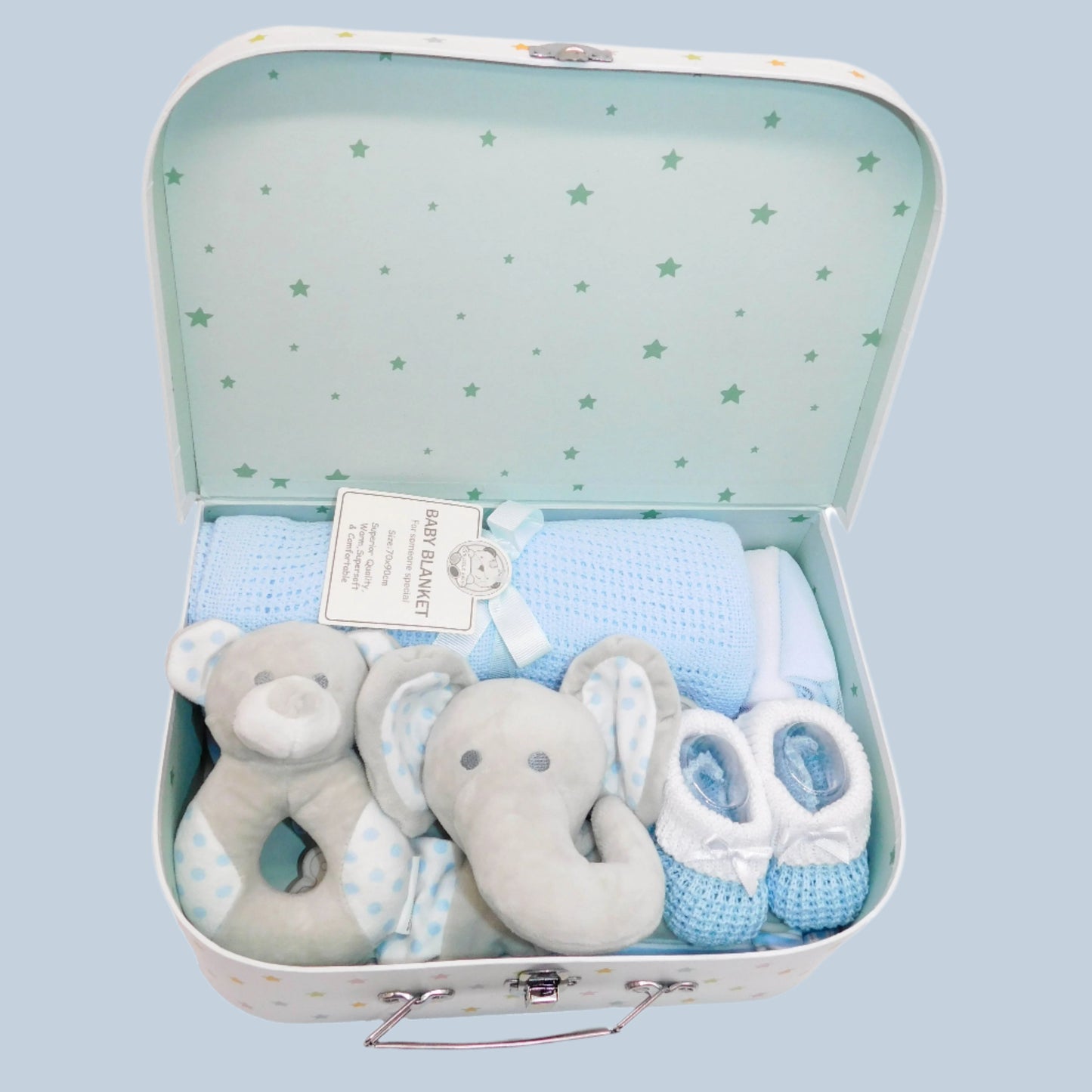 Elephant-themed Keepsake Box in Blue