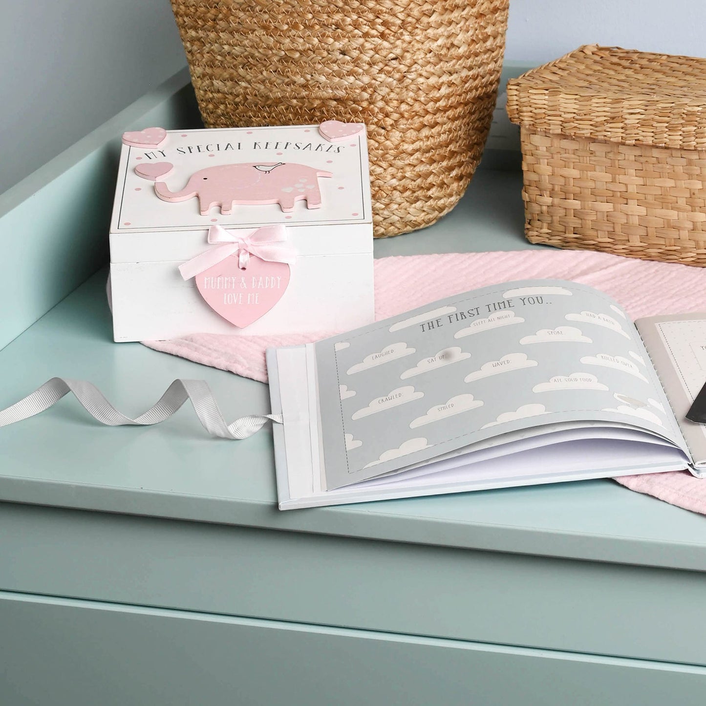 Baby Girl Wooden Keepsake Box
