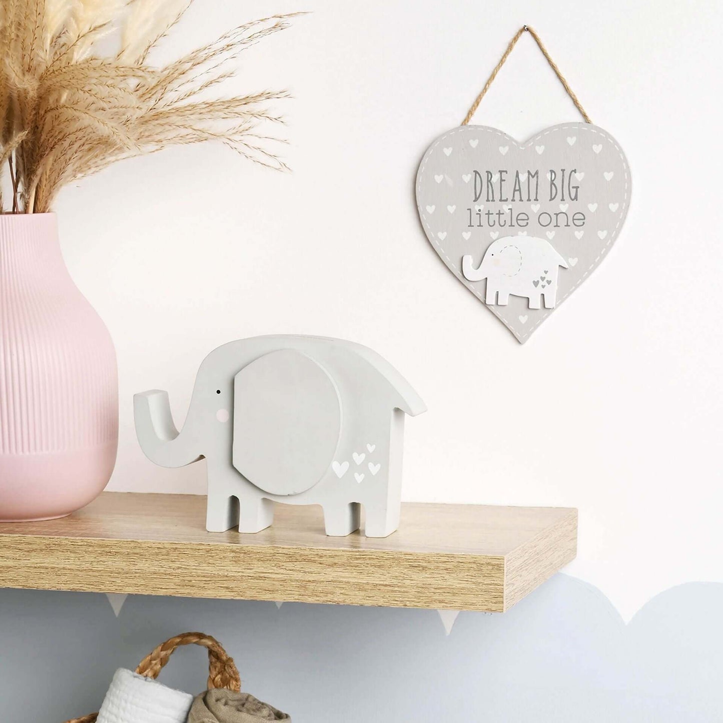 'Dream Big Little One' Heart-shaped Door-Hanging Plaque