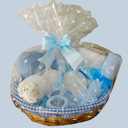 Newborn Baby Boy Gift Hamper with Blue Elephant