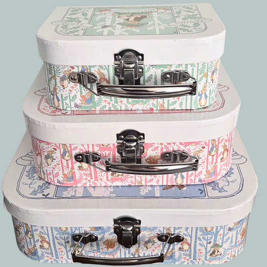 Beatrix Potter Children's Storage Suitcases - Set of 3 Stackable Keepsake Boxes | Robert Frederick