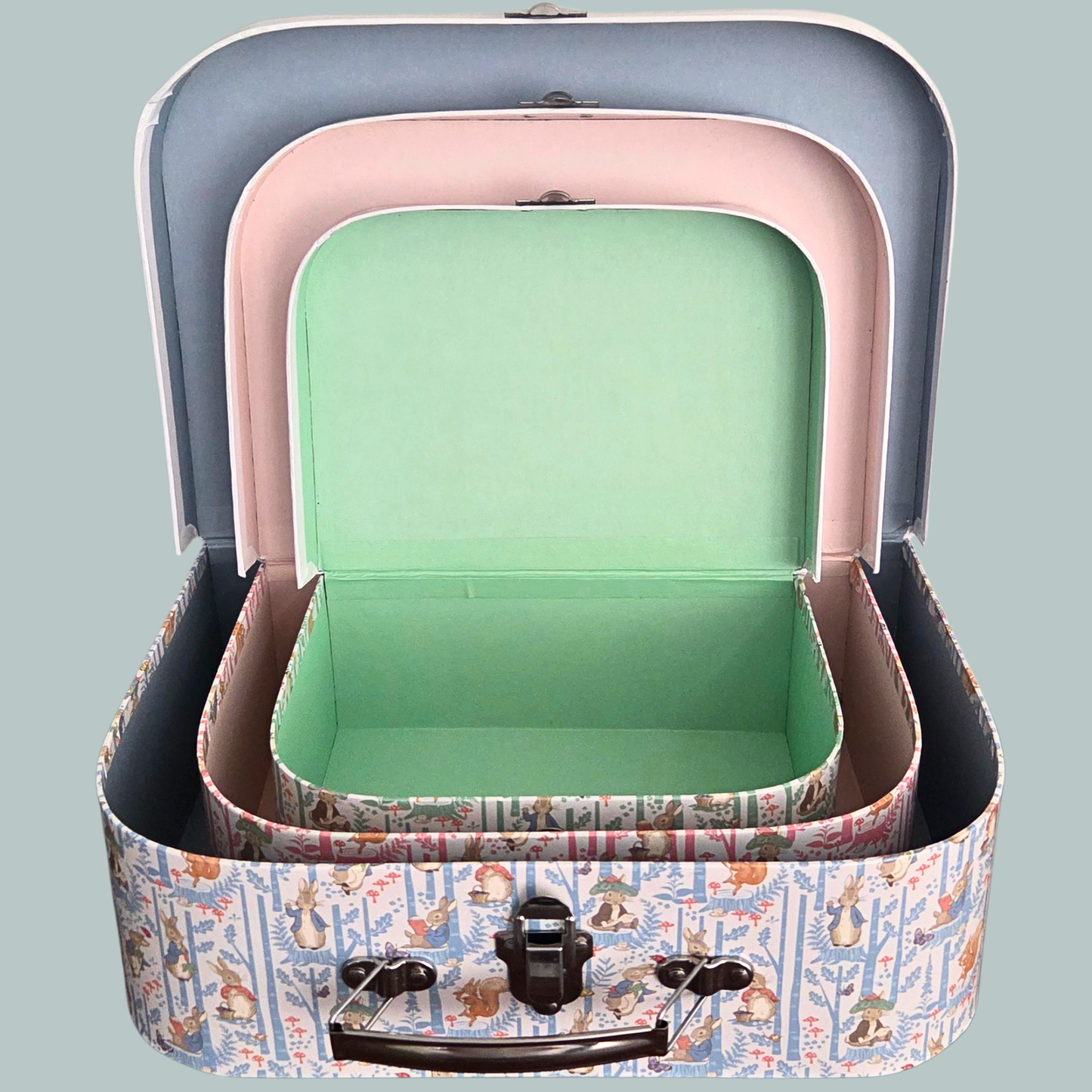 Beatrix Potter Children's Storage Suitcases - Set of 3 Stackable Keepsake Boxes | Robert Frederick