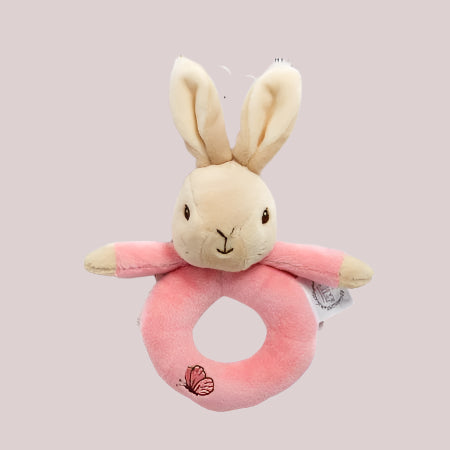 Flopsy bunny ring rattle toy 
