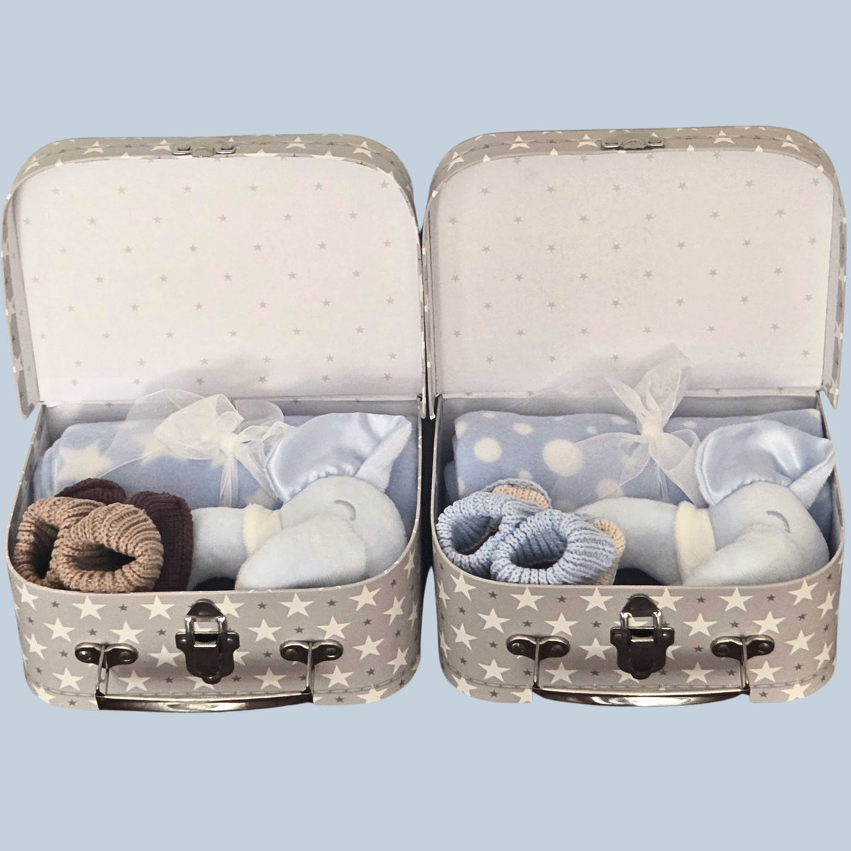 Twin Baby Boys Keepsake Gift Set | Baby Shower Gift for Twins