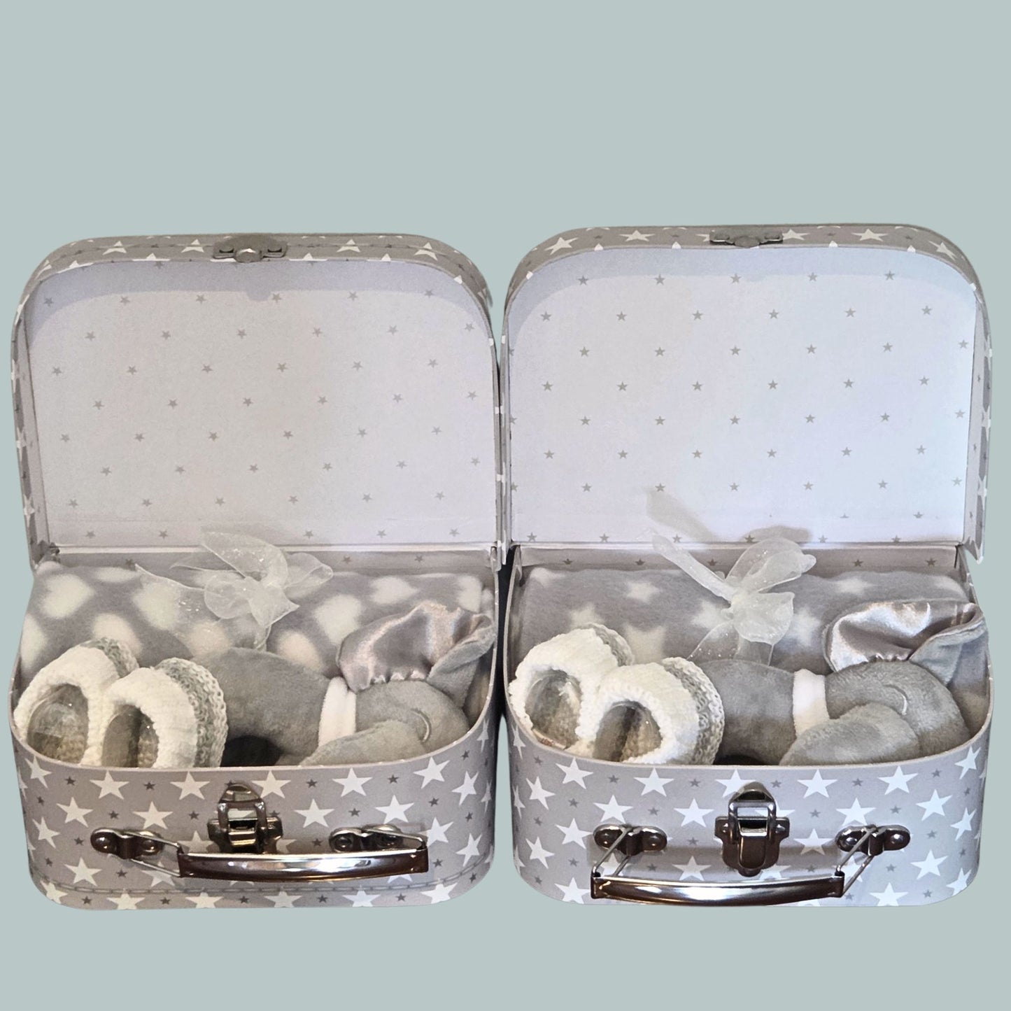 Unisex Twin Baby Keepsake Gift Set | Baby Shower Gift for Twins